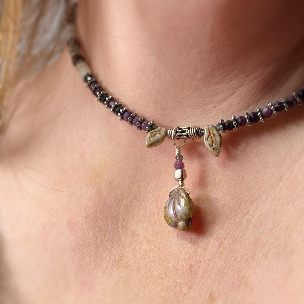 Amazonite Faceted Crystal Necklace - Picture 9 of 11